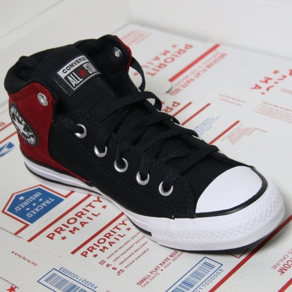 Converse Red / Black Alley Brick High Tops - Picture 6 of 8